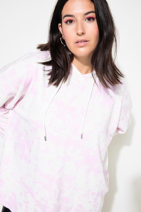 Immagine prodotto Studio Untold Maglia dal taglio squadrato con cappuccio, batik e orlo non rifinito (42, 44)