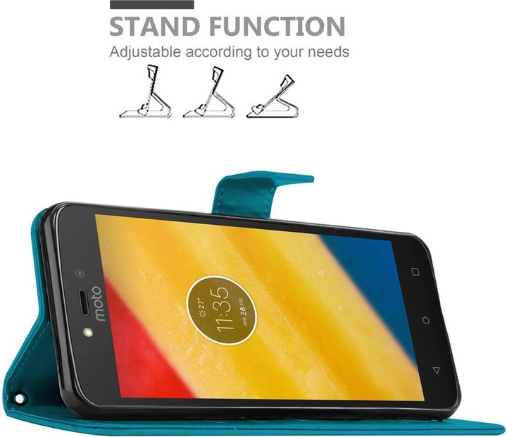 Actual product image Cadorabo Flower Book Cover (Motorola Moto C Plus)