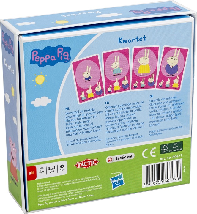 Produktbild Selecta Spielzeug Peppa Pig Quartett (Deutsch, Französisch, Niederländisch)