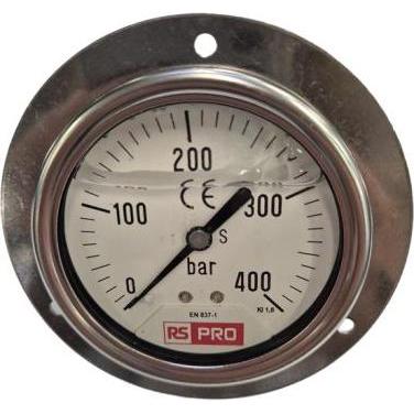 RS PRO Druckmessgerät Prozessanschluss unten Analo, Misurazione