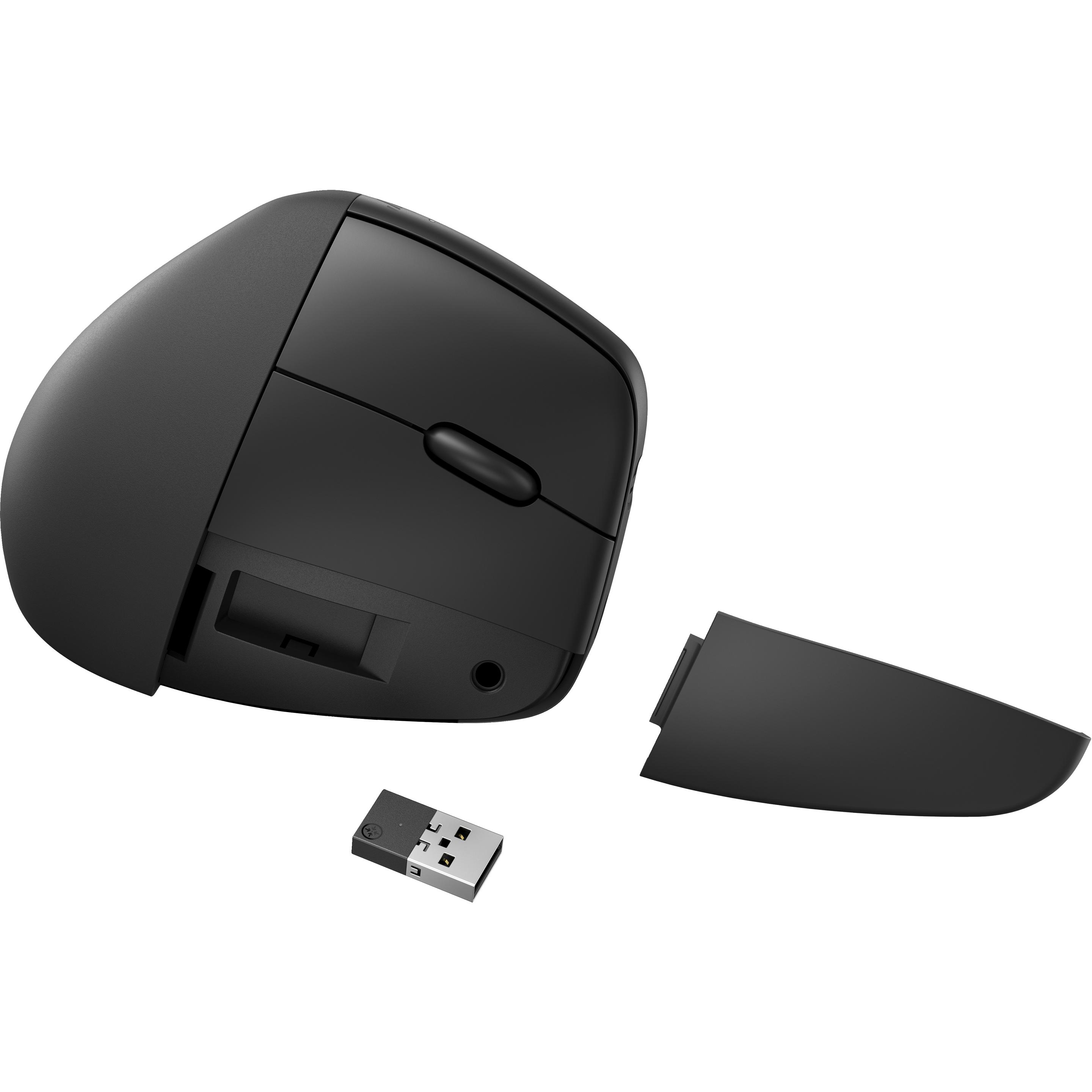 HP 920 Ergonomic Wireless Mouse (Kabellos), Maus, Schwarz