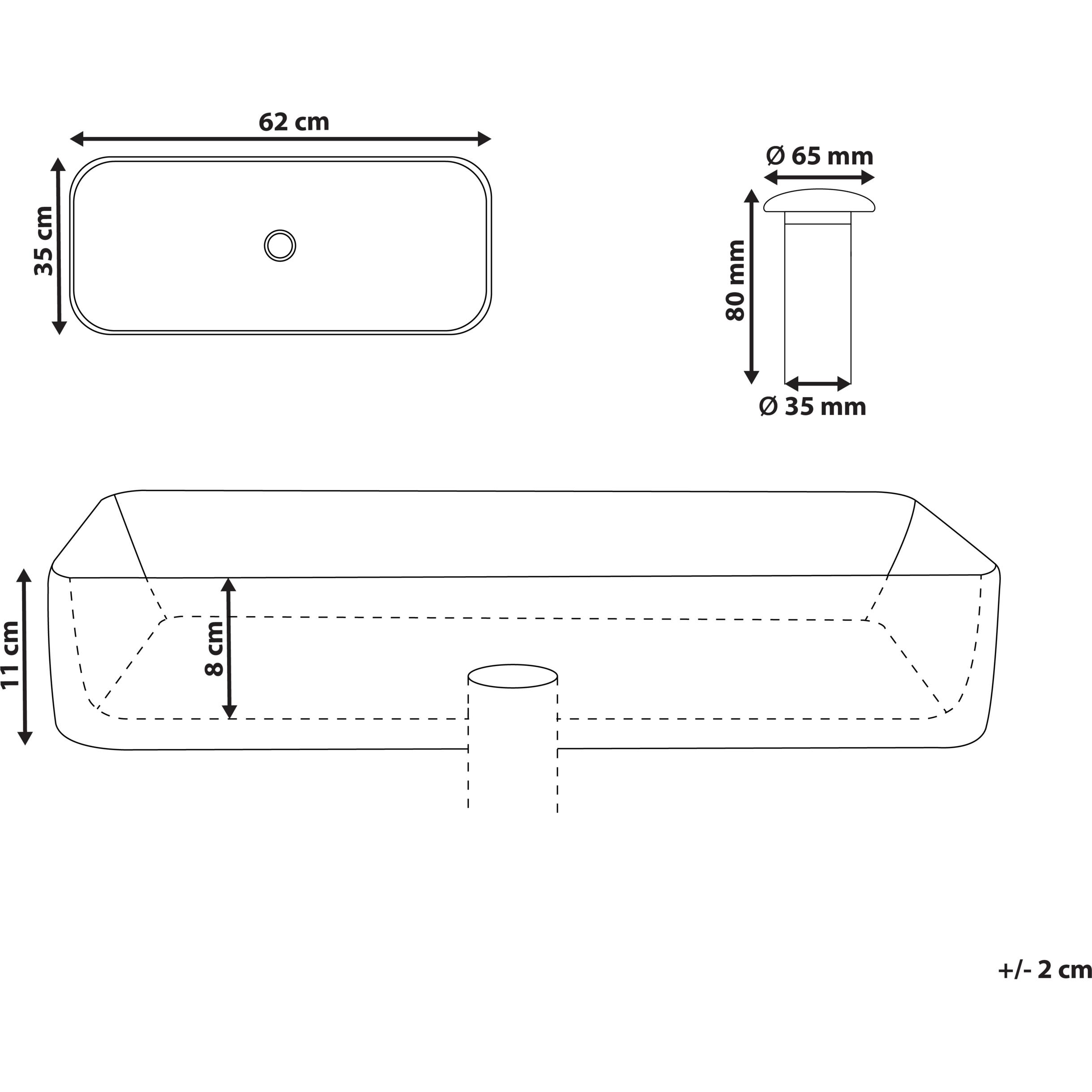 Thumbnail - Beliani, Waschbecken, Ipala (350 mm, 620 mm)
