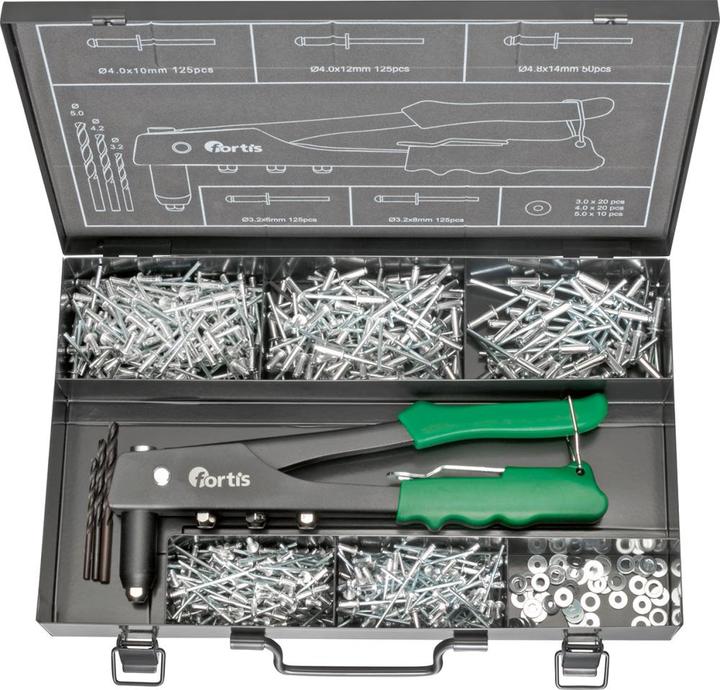 Produktbild Fortis Blindniet Sortiment 604 Teile
