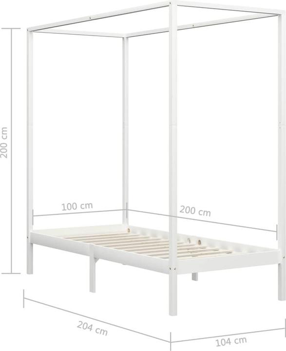 Produktbild vidaXL Bettgestell (100 x 200 cm)