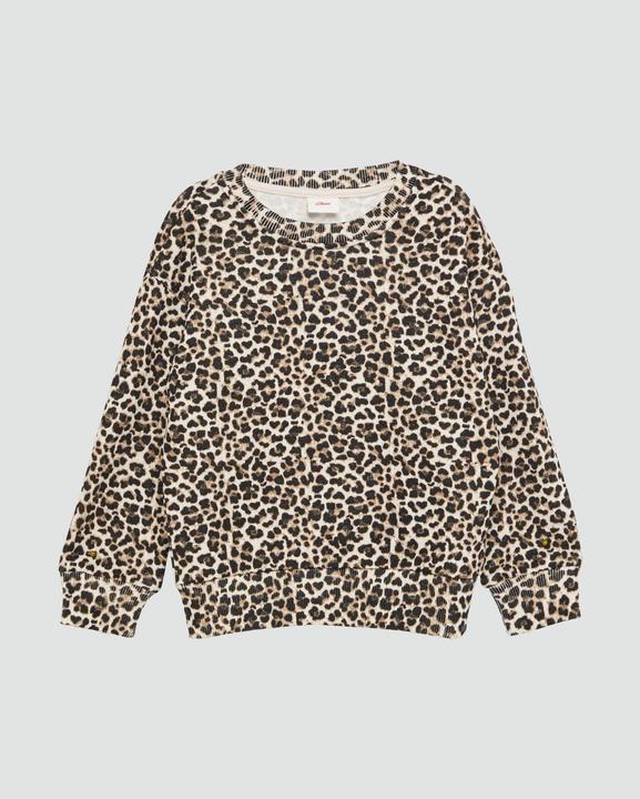 Actual product image S.Oliver Sweatshirt Oversized-Sweatshirt mit Leo-Print (116, 122)