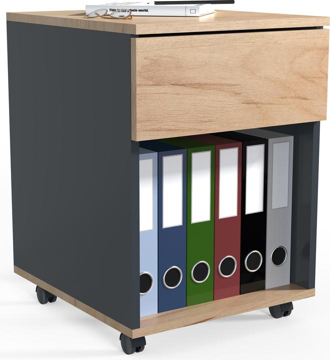 Image du produit VCM Caisson roulant Caisson d'appoint Caisson de bureau Roulettes Dasola 1 tiroir (39 x 45 x 55 cm)