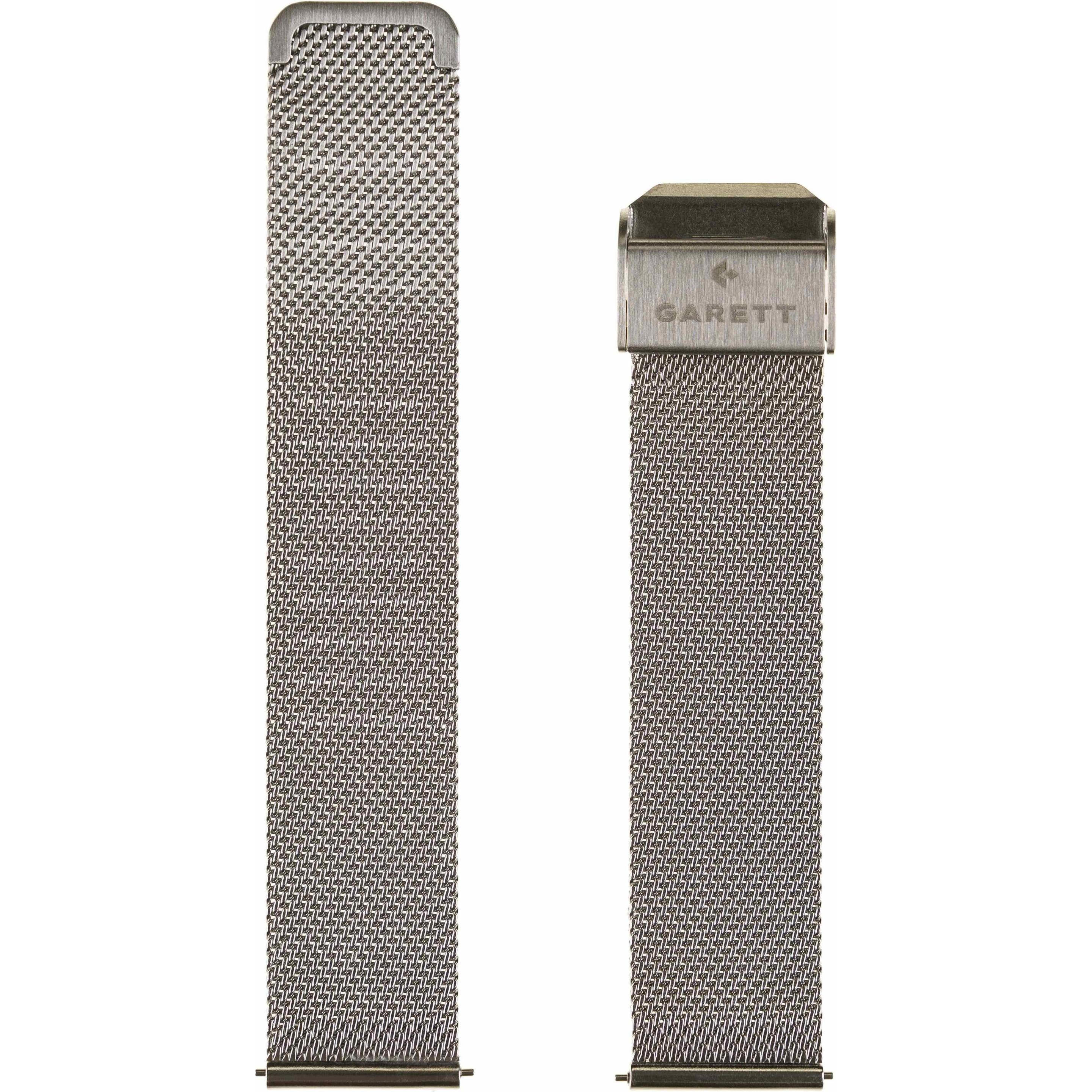 Garett univerzální řemínek 18 mm, stříbrný kovový, typ Mesh, Accessori per smartwatch