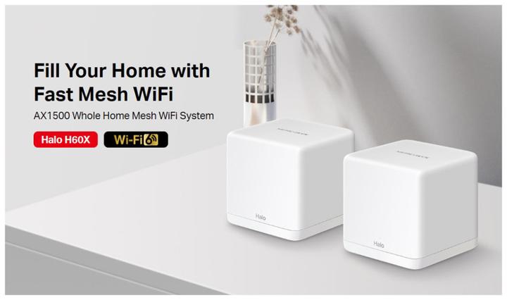 Immagine prodotto Mercusys Sistema Halo H60X(2-pack) AX1500 Home Mesh WiFi6
