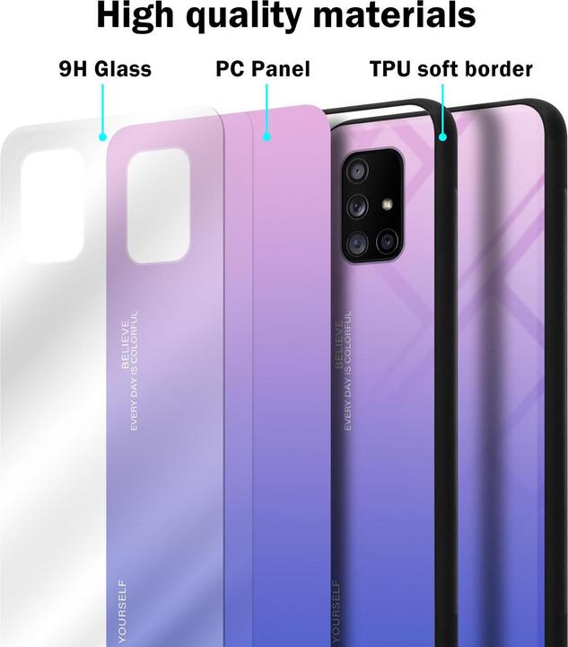 Produktbild Cadorabo TPU 2 Farben Glas Cover (Samsung Galaxy A71 5G)