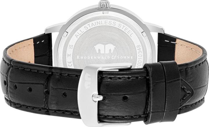Produktbild Herren Quarzuhr Moonlight Echtleder schwarz - 26507 (Analoguhr, 40 mm)