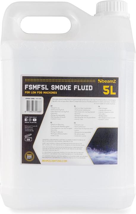 BeamZ Fluido per nebbia FSMF5L Low Fog (Liquido nebulizzato)