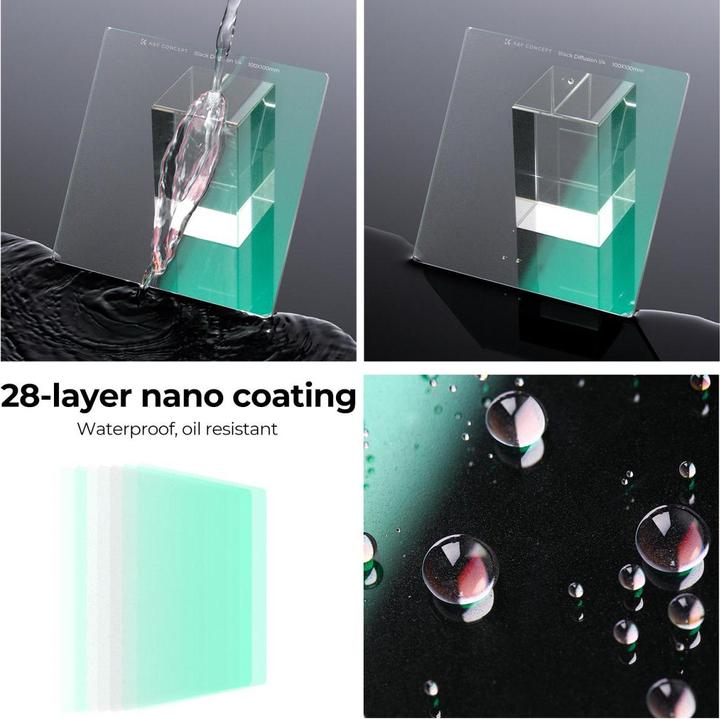 Image du produit K&F Concept Filtre de diffusion Concept 100x100 1/4 noir (100 mm, Filtre Black Mist, 100 mm)