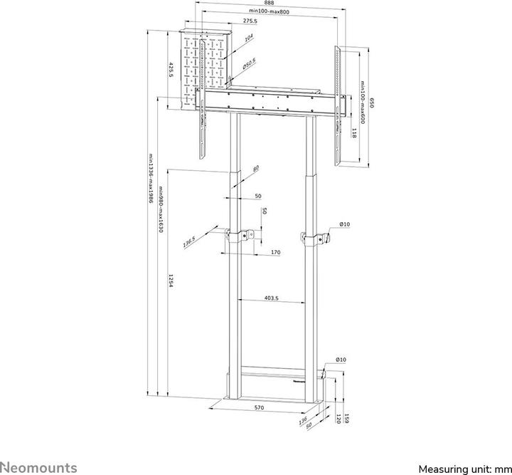 Nährwerte und Zutaten Neomounts WL55-875BL1 (Universal, 100", 110 kg)