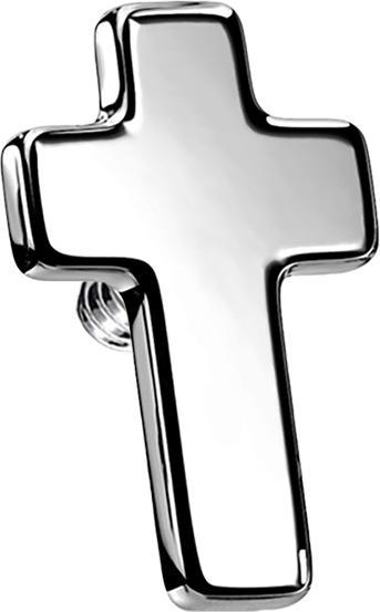 Actual product image Star Piercing Dermal Anchor Cross silver (without brass, Titanium)