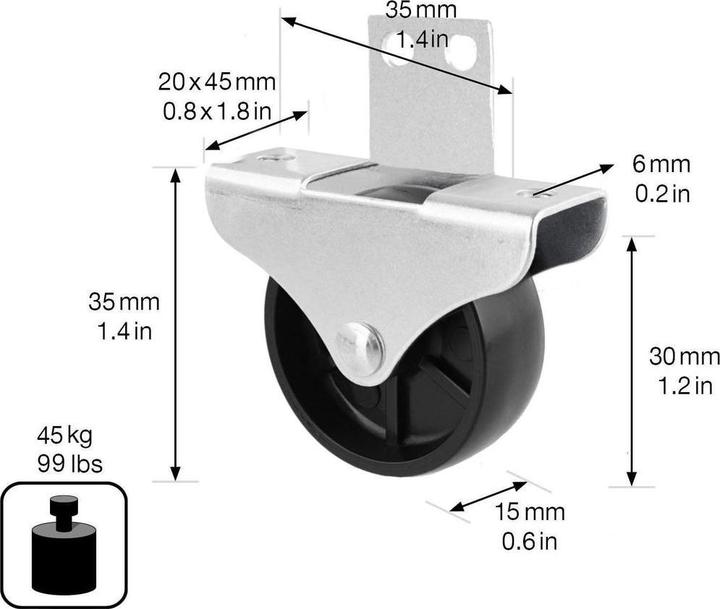 Produktbild Wagner System Bettkastenrollen