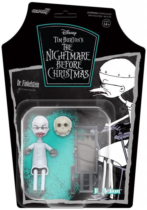 Actual product image Super7 L'étrange Noël de Mr Jack ReAction figurine Dr Finkelstein 10 cm