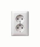 Actual product image Gira SCHUKO 2f solid pl. without cr. STK standard 55 078803
