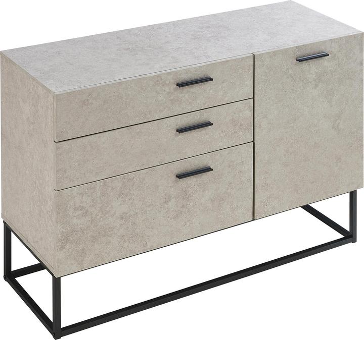 Produktbild En.Casa Sideboard Lavangen 75x100x35 cm Betonoptik, hell