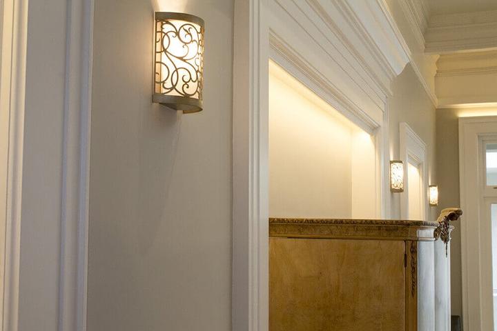 Image du produit Elstead Lighting Arabesque Applique E14 feuille d'argent patiné (E14)