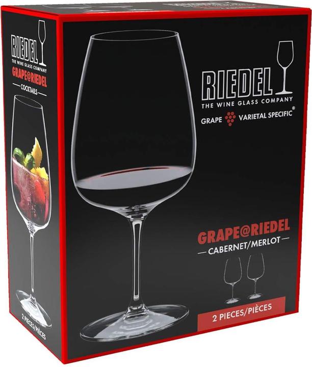 Produktbild Riedel Grape Cabernet / Merlot / Cocktail Weingläser (83 cl, 2 Gläser, Rotweingläser)