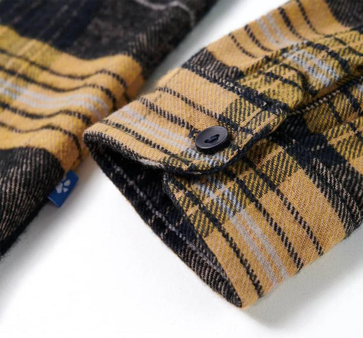 Immagine prodotto vidaXL Camicia da bambino a scacchi gialli e neri 128,Materiale: 100 (128)