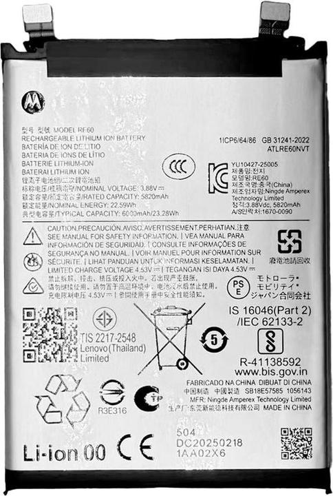 Motorola Edge 60 Pro Battery 6000mAh Original