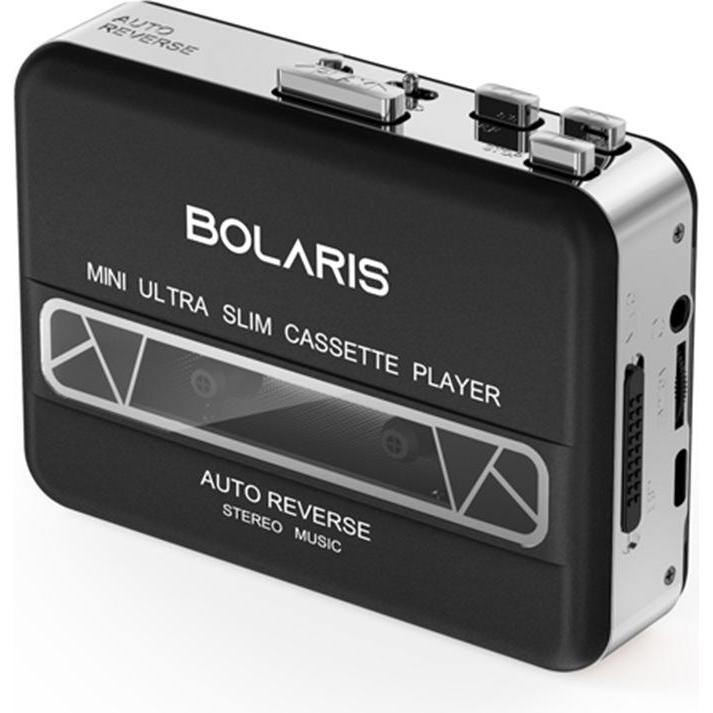 Bolaris Handheld-Kassettenrekorder Modell Kobe, MP3 Player + Portable Audiogeräte, Schwarz
