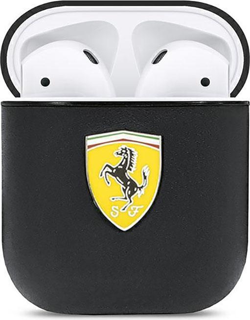 Image du produit Ferrari FESA2LEBK Couverture AirPods czarny/black Sur piste en cuir (Sac pour écouteurs)