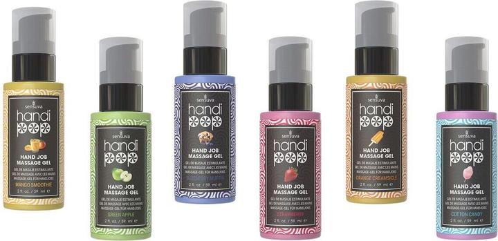 Sensuva handipop edible massage gels assorted 12 59ml (59 ml)