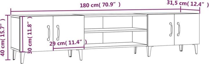 Image du produit vidaXL Bexley (180 x 31.5 x 40 cm)