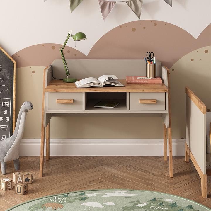 Image du produit VitaliSpa Schreibtisch Malia, Cashmere/Artisan/Artisan, 97 x 51 cm mit 2 Schubladen (51 x 97 x 80 cm)