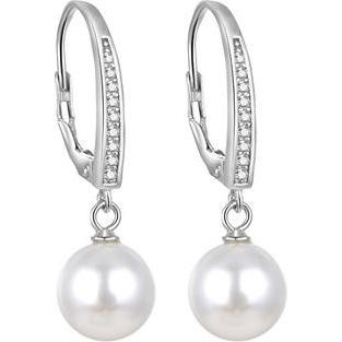 Beneto, Ohrringe, Beautiful silver earrings with real pearls AGUC862PL