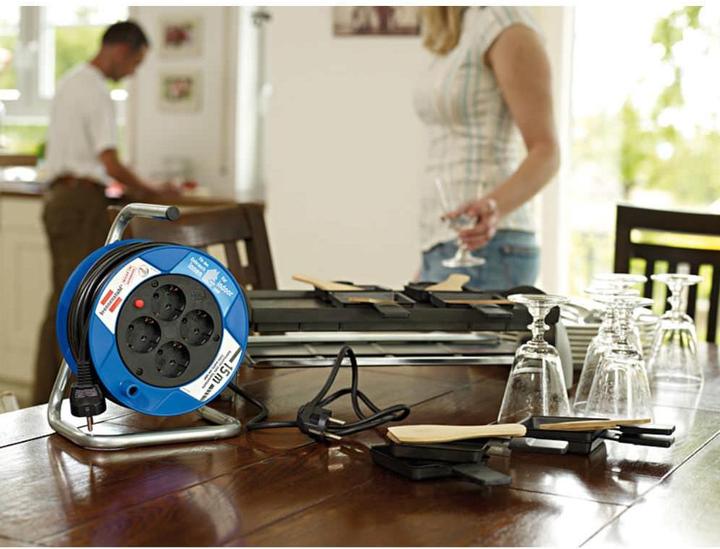Actual product image Brennenstuhl Compact cable drum black 15m H05VV-F 3G1.5 107 (15 m, 1.50 mm²)