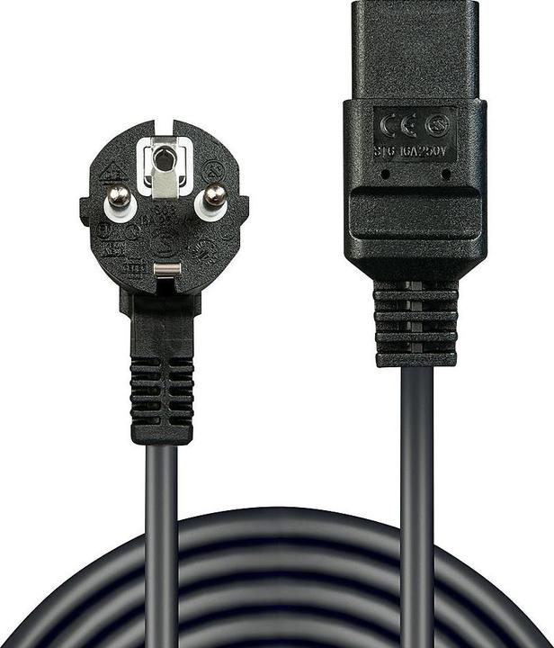 Produktbild Lindy 2m Schuko auf IEC C19 Netzkabel fuer IEC-Kaltgeraeteverbindungen bis 16A (2 m)