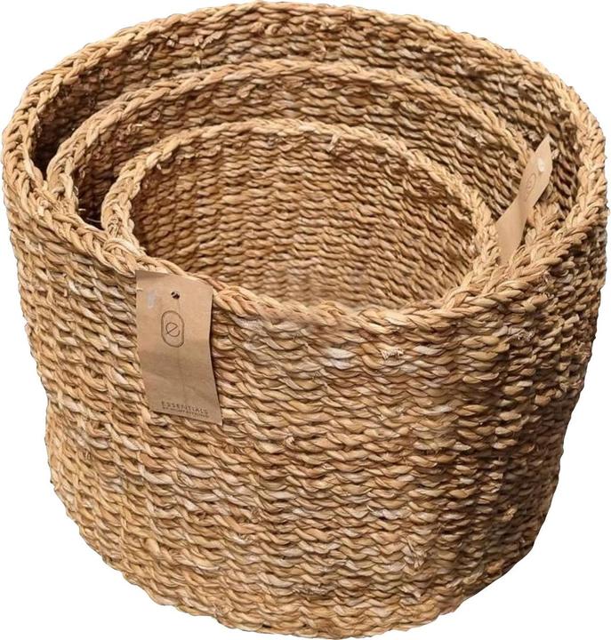 Natura Punto Paniers de rangement en jonc de mer, lot de 3 (3 x)