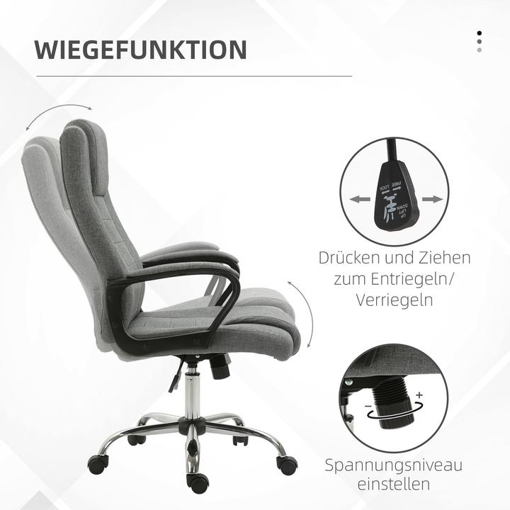 Produktbild Homcom Bürostuhl mit Wippfunktion (46 - 55 cm)