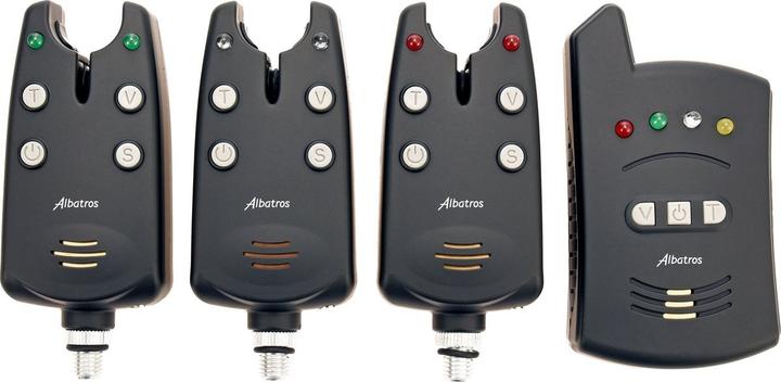 Albatros Soft Touch 3+1 Bite Alarm set - Beetmelder - 3 beetmelder en 1 ontvanger - Volume, toon en gevoeligh