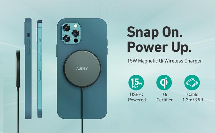 Actual product image Aukey Aircore Magnetic Charger (15 W)
