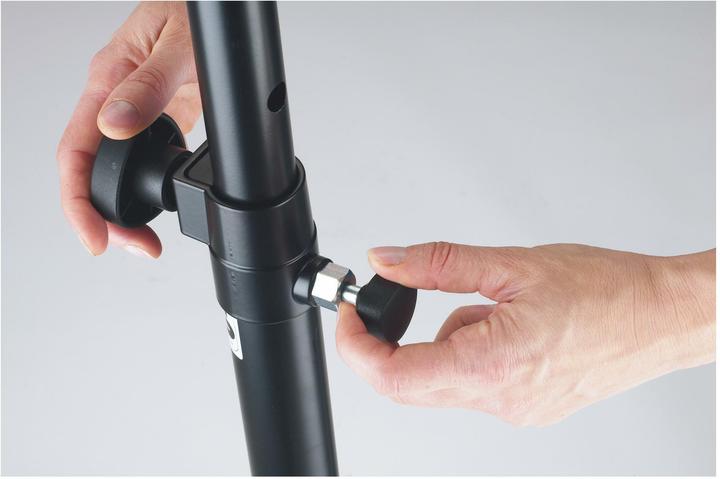 Actual product image K&M 21337, Spacer tube M20, black (1 pcs., Stand, Height-adjustable)