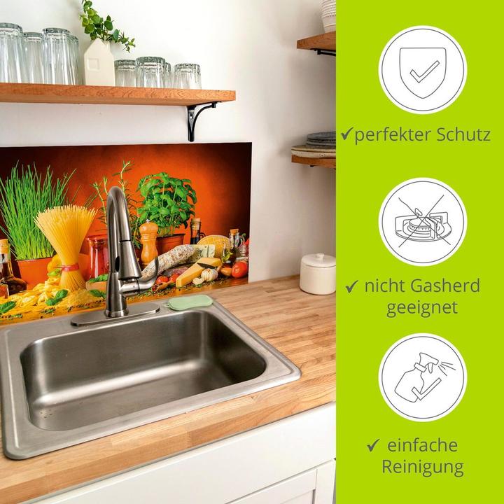 Image du produit Artland Dos de cuisine en aluminium Manger méditerranéen et italien