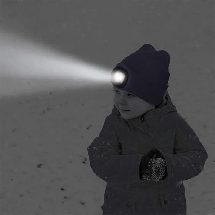 Actual product image Out of the blue Beanie hat with LED light Universal size Navy