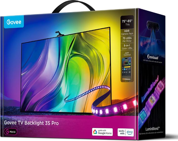 Produktbild Govee TV Three Cam Backlight Envisual (Mehrfarbig, 500 cm, Indoor)