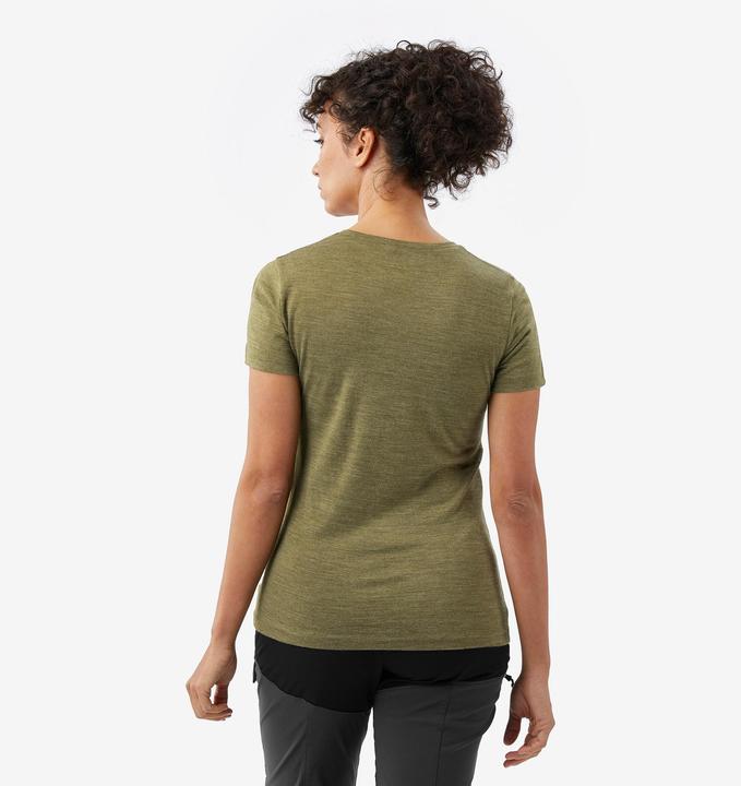 Actual product image Forclaz Merinoshirt Damen kurzarm - Merino Fresh khaki (XS)
