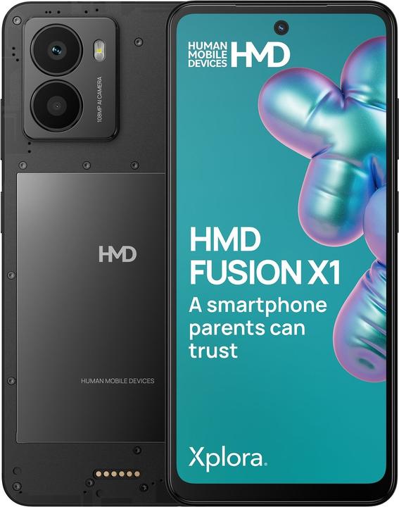 HMD Fusion X1 (128 GB, Black, 6.56", eSIM, 5G)