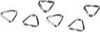 Actual product image Hama Split rings, triangle, 12 mm, 6 pcs. (Hip belt)
