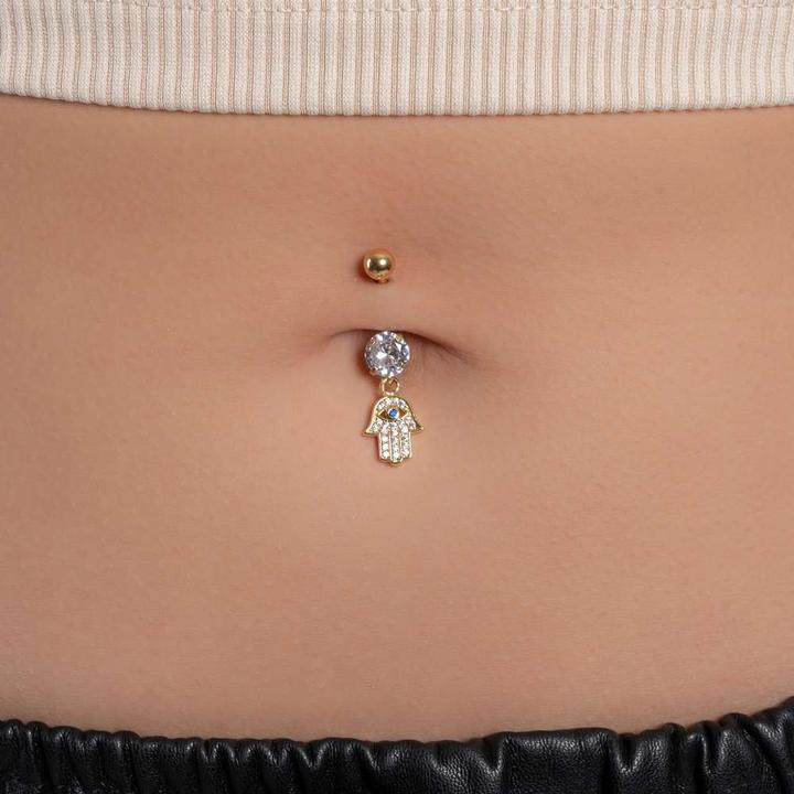 Produktbild Bijouteria Bauchpiercing (Zirkonia, PVD Beschichtung (goldfarbig), Chirurgenstahl 316L)