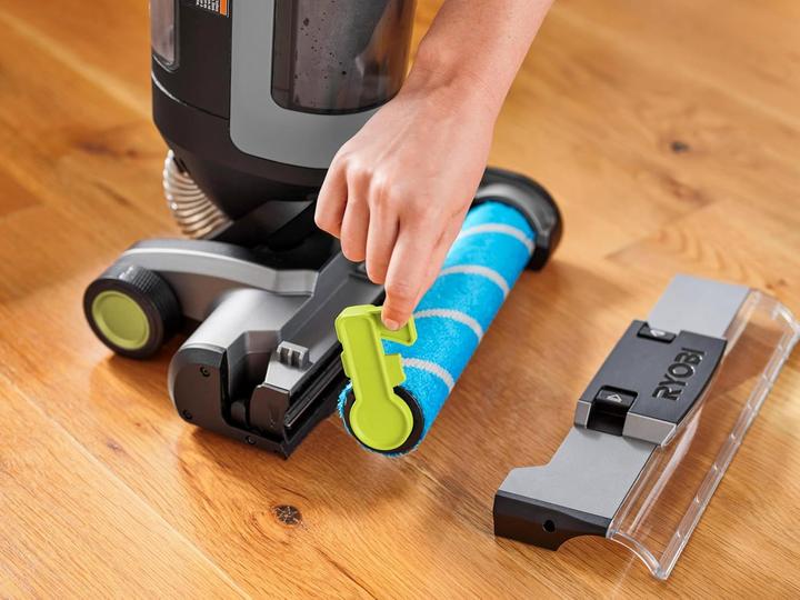 Image du produit Ryobi Akku-Hartbodenreiniger RHFC18BL-0 ohne Akku und Ladegerät (Aspirer + balayer)