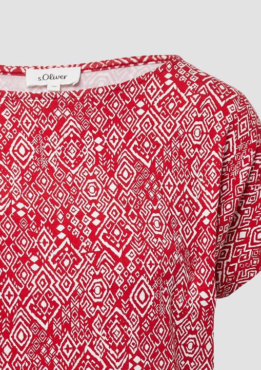 Produktbild S.Oliver T-Shirt Fliessendes T-Shirt aus Viskosemix mit All-over-Muster (42)