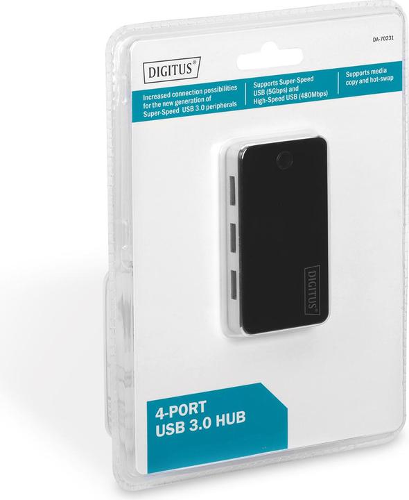 Immagine prodotto Digitus Hub USB 3.0 esterno a 4 porte (USB-B, 4 porte)
