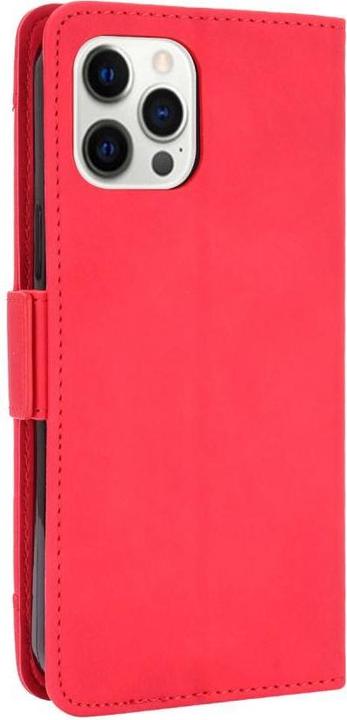 Actual product image Cover-Discount iPhone 13 mini - case with many card slots red (Apple iPhone 13 mini)